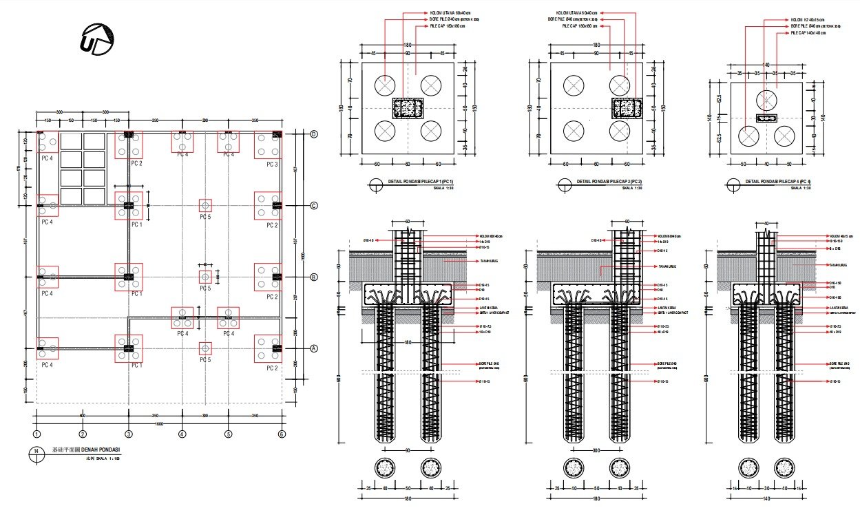 Gambar Pondasi Bore Pile